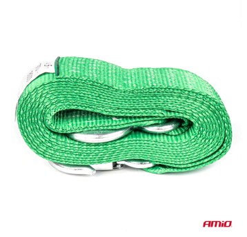 Lina holownicza linka do holowania taśmowa 8000 kg 70 mm 5 m hak + hak