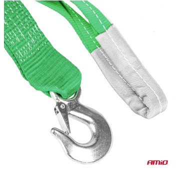 Lina holownicza linka do holowania taśmowa 8000 kg 70 mm 5 m hak + ucho