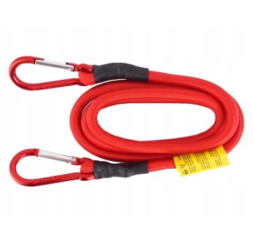 Linka elastyczna z karabinkami 10mm x 120 cm