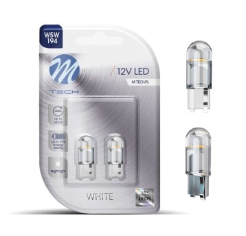 M-TECH ŻARÓWKI KRYSTALICZNA W5W SPHERE COB 360'T10