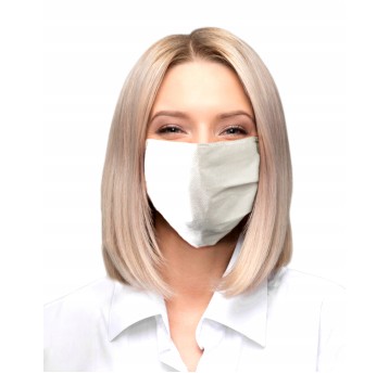 Maseczka ochronna biała pakowana 1szt.