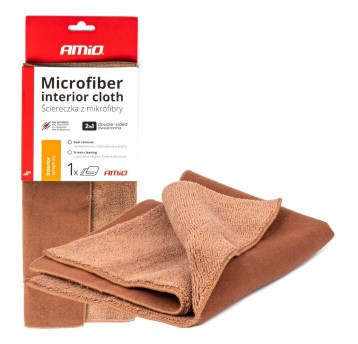 Mikrofibra ścierka 2w1 do czyszczenia wnętrza samochodu i ekranów 30x30 cm 500g