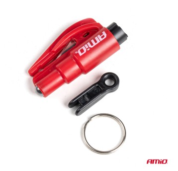 Młotek bezpieczeństwa do szyb, nóż życia do pasów AMIO-03106