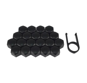 Nakładki na śruby 17mm, czarne 20szt