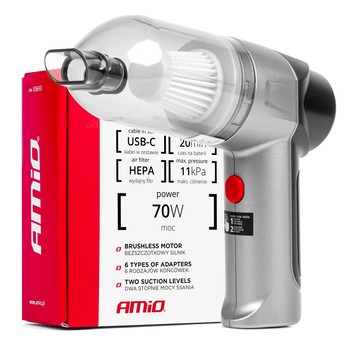 Odkurzacz samochodowy HEPA 70W 4000mAh AKUMULATOR.