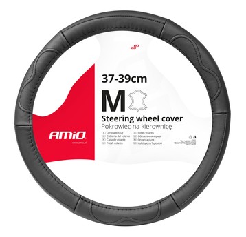 Pokrowiec kierownicy skóra M 37-39cm SWC-49 M