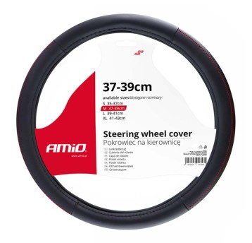 Pokrowiec nakładka na kierownicę samochodową M 37-39cm SWC-28-M AMIO-02565