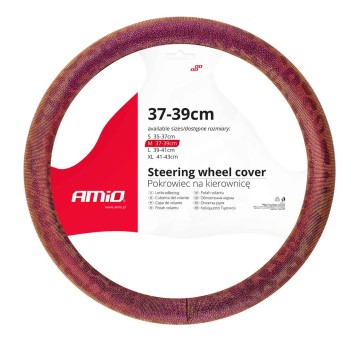 Pokrowiec nakładka na kierownicę samochodową M 37-39cm SWC-33-M AMIO-02806