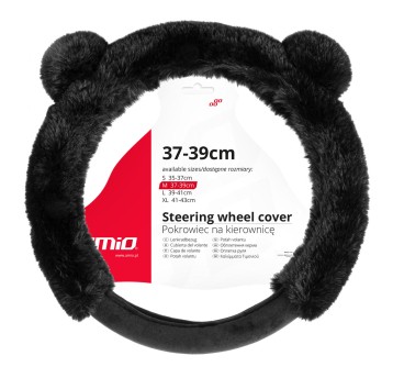Pokrowiec nakładka na kierownicę samochodową SWC-57-M 37-39cm AMIO-04167
