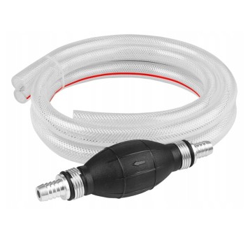 &Pompa ręczna do paliw - 2 x wąż 10mm x1m + grusz.