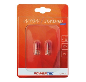 Powertec STANDARD WY5W T10 12V 5W WEGDE Amber