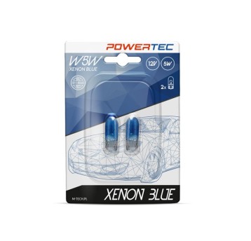 Powertec XENON BLUE W5W T10 12V 5W WEGDE Blue