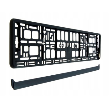 Ramka na tablicę rejestracyjną, czarna, elastyczna