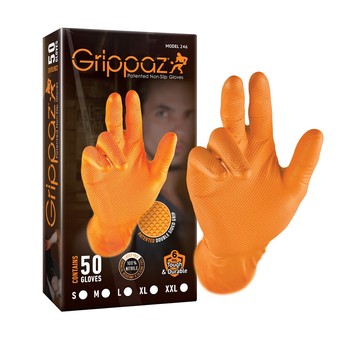 Rękawice Warsztatowe GRIPPAZ Pomarańczowe Rozmiar XL 50 Sztuk
