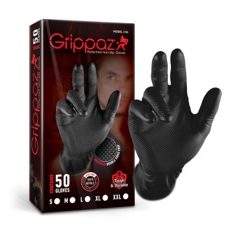 Rękawice WARSZTATOWE GRIPPAZ XL 50szt Czarne