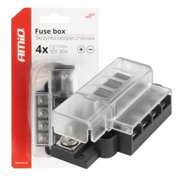 Skrzynka bezpiecznikowa konektory śrubowe 4 gniazda