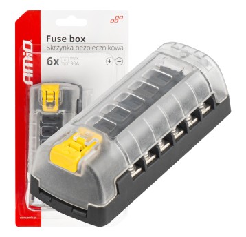 Skrzynka bezpiecznikowa konektory śrubowe 6 gniazd