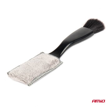 Szczoteczka mikrofibra do zakamarków wnętrza pędzelek auto detailing