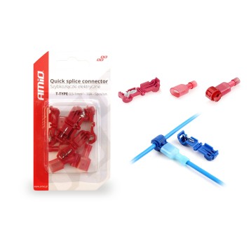Szybkozłączki elektryczne Typ-T 0,5-1mm2 10A 5 szt. AMIO-02343