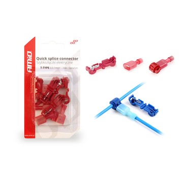 Szybkozłączki elektryczne Typ-T 0,5-1mm2 10A 5szt.