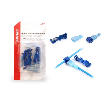 Szybkozłączki elektryczne Typ-T 0,75-2,5mm2 15A 5 szt. AMIO-02344