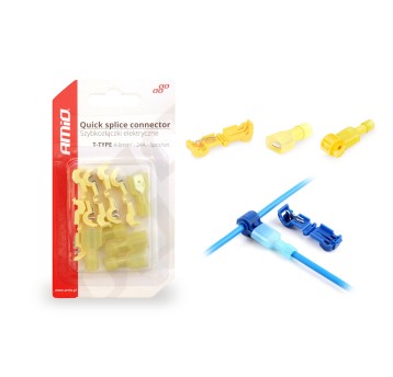 Szybkozłączki elektryczne Typ-T 04-6mm2 24A 5 szt. AMIO-02345