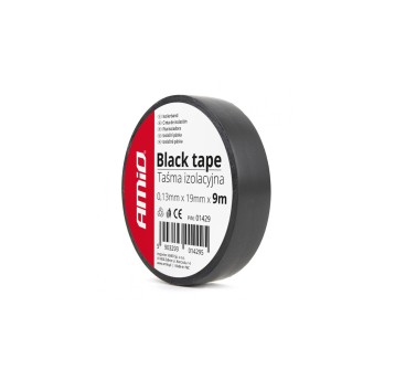 Taśma izolacyjna, czarna 19mm x 9m (12 szt w opako