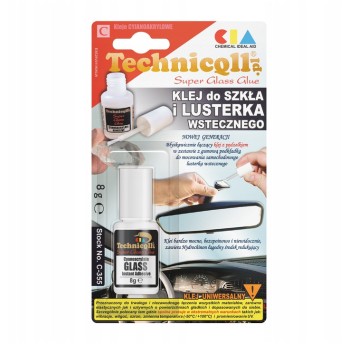 Technicqll Klej do szkła i lusterka wstecznego do naprawiania szyb szkła 8g