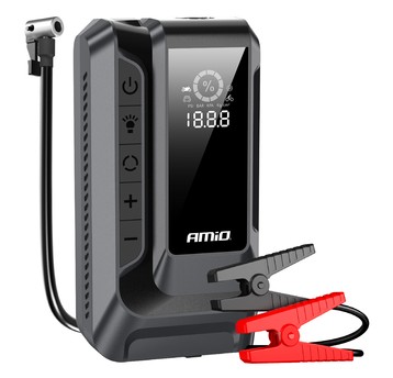 Urządz. rozruchowe 4w1 powerbank kompr. 12Ah 1600A