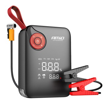 Urządzenie rozruchowe 4w1 booster powerbank kompresor latarka LED 12V 7,2Ah 600A PRO AMIO-04675