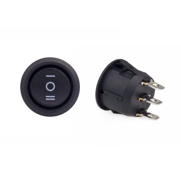 Włącznik czarny okrągły 12/230V BU03