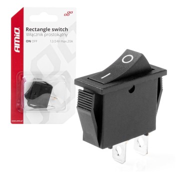 Włącznik przełącznik prostokątny ON OFF 12V AMIO-03081
