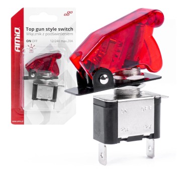 Włącznik przełącznik TOP GUN podświetlany AMIO-03095