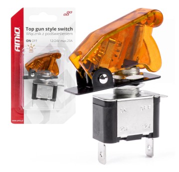 Włącznik z pomarańczowym podświetleniem Top Gun ON OFF AMIO-03094
