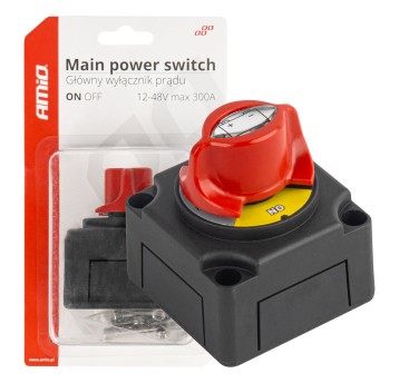 Wyłącznik odłącznik prądu hebel akumulatora 12V - 48V max 300A AMIO-03838
