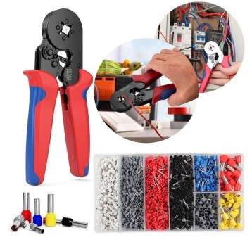 Zaciskarka do przewodów konektorów końcówek kabli 1800 tulejek 0.25 - 10mm²