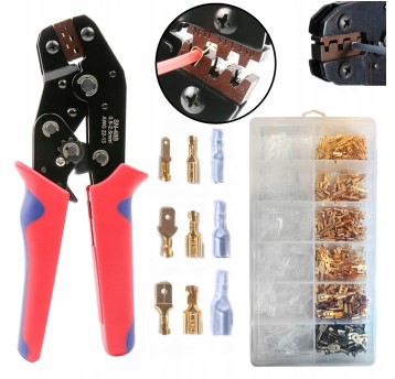 Zaciskarka praska konektorów zestaw samochodowych duży zestaw złącza 450el