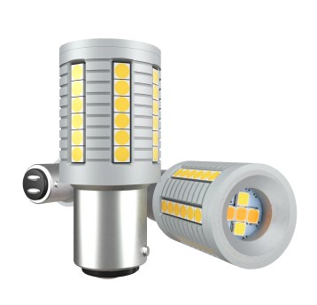 ŻARÓWKA LED P21/5W BAY15D S1 45xSMD3030 2350LM CANBUS DWUWŁÓKNOWE MOCNE