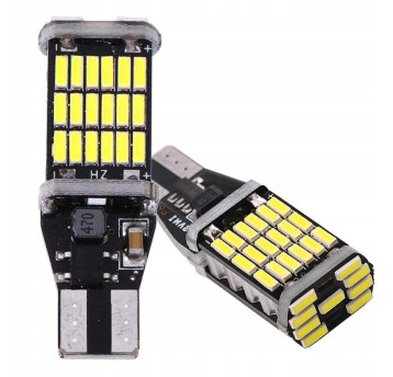 Żarówka LED W16W T15 CANBUS Wsteczny Krystaliczna biel 12/24V 45 LED SMD