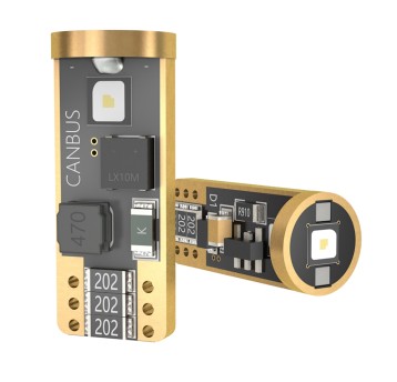 Żarówka LED W5W T10 S5 Krystaliczna biel MOCNE CANBUS DIODY CSP 3xCSP3838