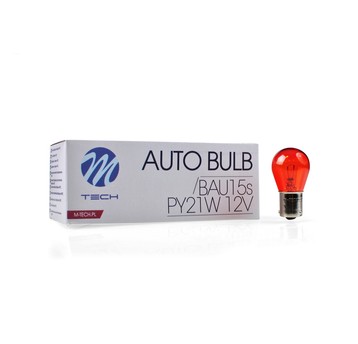 Żarówka M-TECH BAU15S 21W 12V AMBER