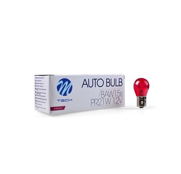 Żarówka M-TECH PR21W BAW15s 12V 21W RED
