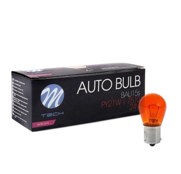 Żarówka M-TECH PY21W 21W 24V BAU15s AMBER