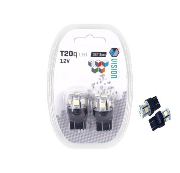 ŻARÓWKA VISION W21/5W (T20Q) 12V 8X 5050 SMD LED, BIAŁA, 2 SZT.