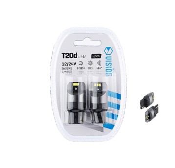 ŻARÓWKA VISION W21W (T20D) 12/24V 15X 2835 SMD OSRAM CHIP, CANBUS, BIAŁA, 2 SZT.