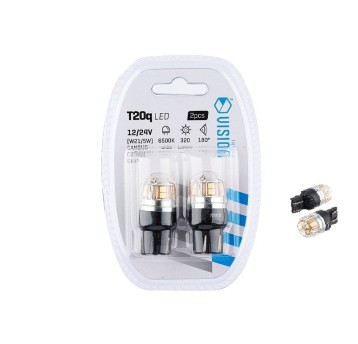 ŻARÓWKA VISION WY21/5W (T20Q) 12/24V 15X2835 SMD OSRAM CHIP, CANBUS, BIAŁA, 2 SZT.