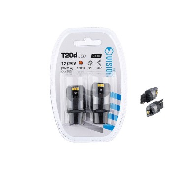 ŻARÓWKA VISION WY21W (T20D) 12/24V 6X 3020 SMD LED, NONPOLAR, CANBUS, POMARAŃCZOWA, 2 SZT.