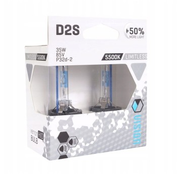 ŻARÓWKI KSENONOWE VISION D2S 5500K 85V35W P32D-2 +50% LIMITLESS WHITE, 2 SZT.