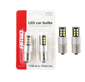Żarówki LED CANBUS 2835 15SMD 1156 BA15S P21W R10W