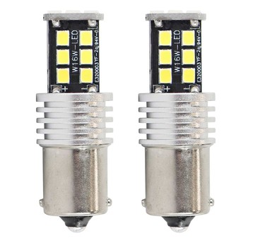 Żarówki LED CANBUS 2835 15SMD 1156 BA15S P21W R10W R5W White 12V 24V AMIO-01293